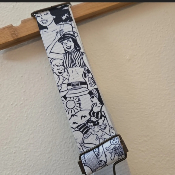 Betty and Veronica Blue Jean Overalls w/Cartoon Suspenders - Picture 3 of 7